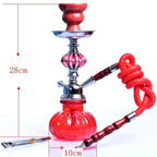 Single Tube Glass Hookah — Red