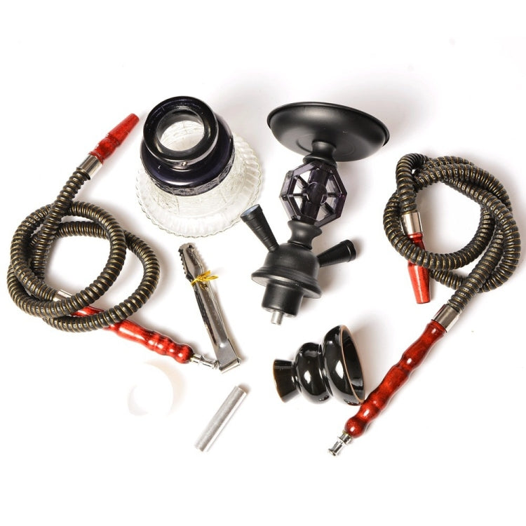 019-MZ729 Double Tube Glass Hookah