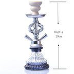 MHQ-1 Double Pipe Hookah Glass Pot Set