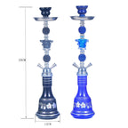 021-1015 Double Tube Glass Hookah