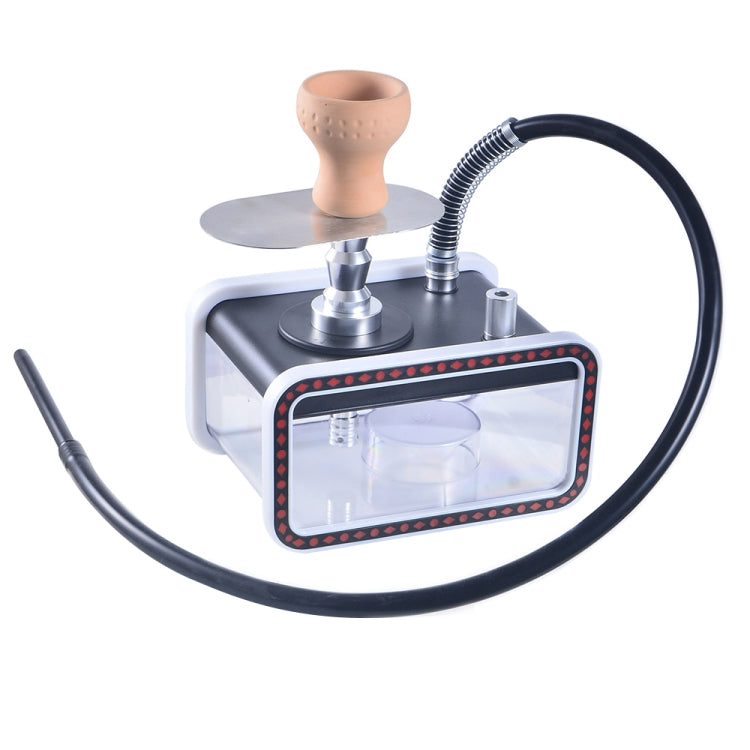 22528-YZH Acrylic Double Pipe Hookah Set — Blue