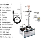 22528-YZH Acrylic Double Pipe Hookah Set — view 4