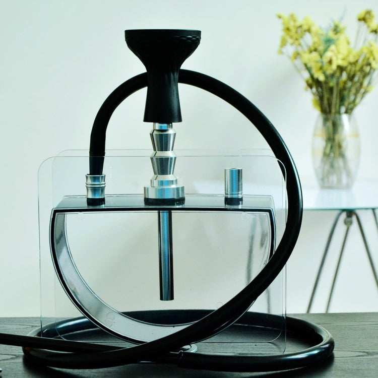 Acrylic Half Round Pot Single Pipe Hookah Set
