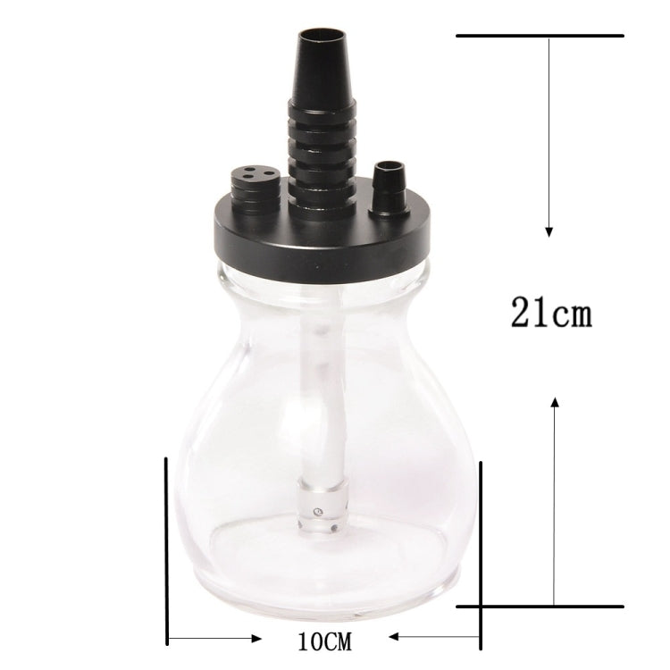 Glass + Aluminum Alloy Single Pipe Hookah Set — view 5