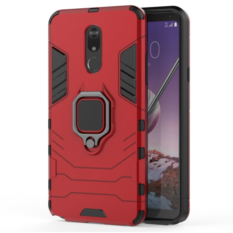PC + TPU Shockproof Protective Case for LG Q Stylo 5, with Magnetic Ring Holder