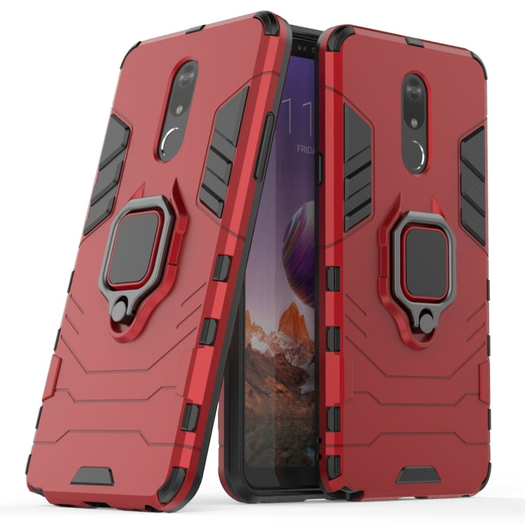 PC + TPU Shockproof Protective Case for LG Q Stylo 5, with Magnetic Ring Holder