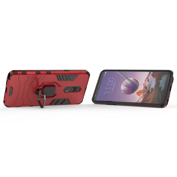 PC + TPU Shockproof Protective Case for LG Q Stylo 5, with Magnetic Ring Holder
