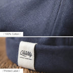 Retro Classic Sailor Hat Beanie Cuffed Melon Cap, Solid Color — view 3