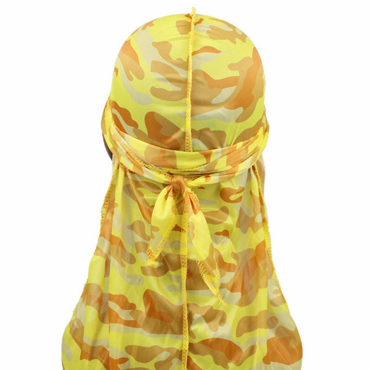 w-6 Camouflage Printing Long-tailed Pirate Hat Turban Cap