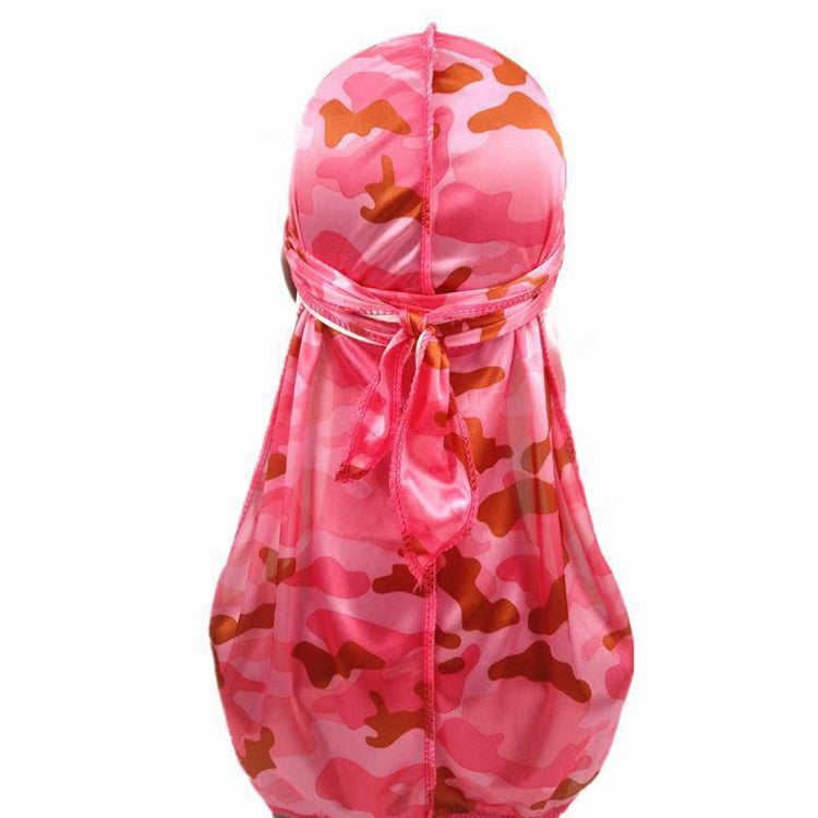 w-9 Camouflage Printing Long-tailed Pirate Hat Turban Cap