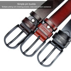 Dandali L8024 Men Casual Antique Pin Buckle Leather Belt Waistband, Length: 110-125cm