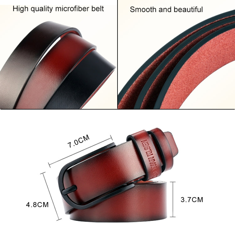 Dandali L8024 Men Casual Antique Pin Buckle Leather Belt Waistband, Length: 110-125cm