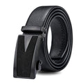 Dandali GD832 Gypsophila Triangle Men Automatic Buckle Double Edge Wrapping Leather Belt Waistband, Length: 120cm
