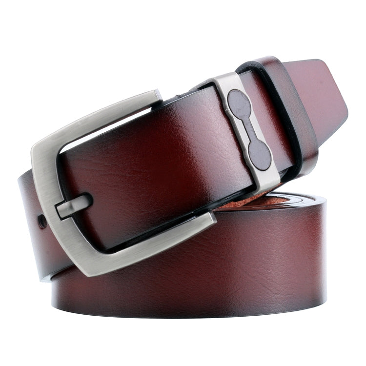 Dandali L8026 Men Casual Antique Alloy Buckle Leather Belt Waistband, Size: 110-125cm