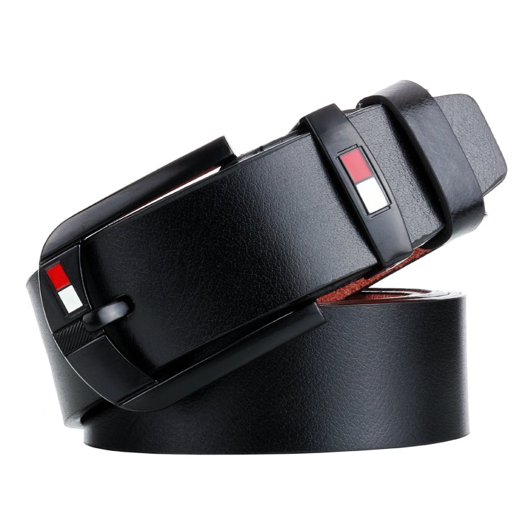 Dandali L8033 Men Retro Casual Antique Pin Buckle Leather Belt Waistband, Size: 125cm