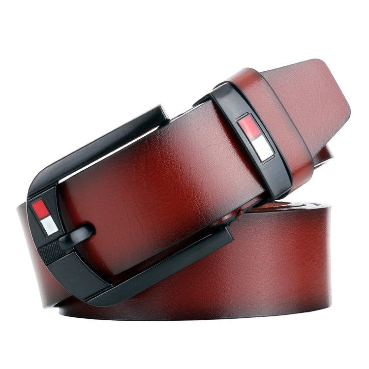 Dandali L8033 Men Retro Casual Antique Pin Buckle Leather Belt Waistband, Size: 125cm
