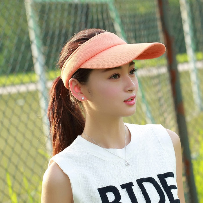 Lightweight and Comfortable Visor Cap for Women in Outdoor Golf Tennis Running Jogging Adjustable Strap — Blue