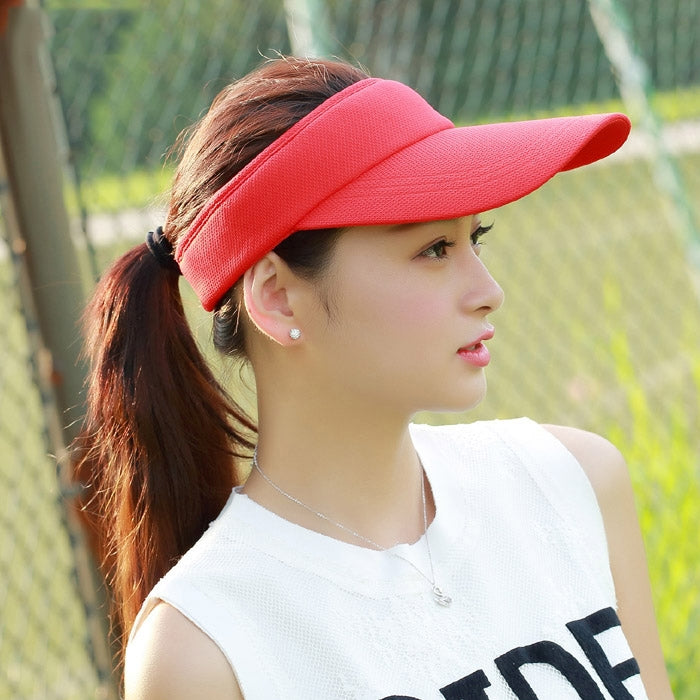 Lightweight and Comfortable Visor Cap for Women in Outdoor Golf Tennis Running Jogging Adjustable Strap — view 9