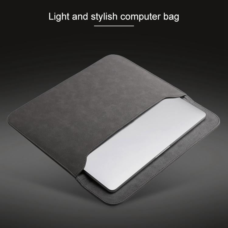 2 in 1 Horizontal Matte Leather Laptop Inner Bag + Power Bag for MacBook Air 11.6 inch A1465 (2012 - 2015) / A1370 (2010 - 2011)