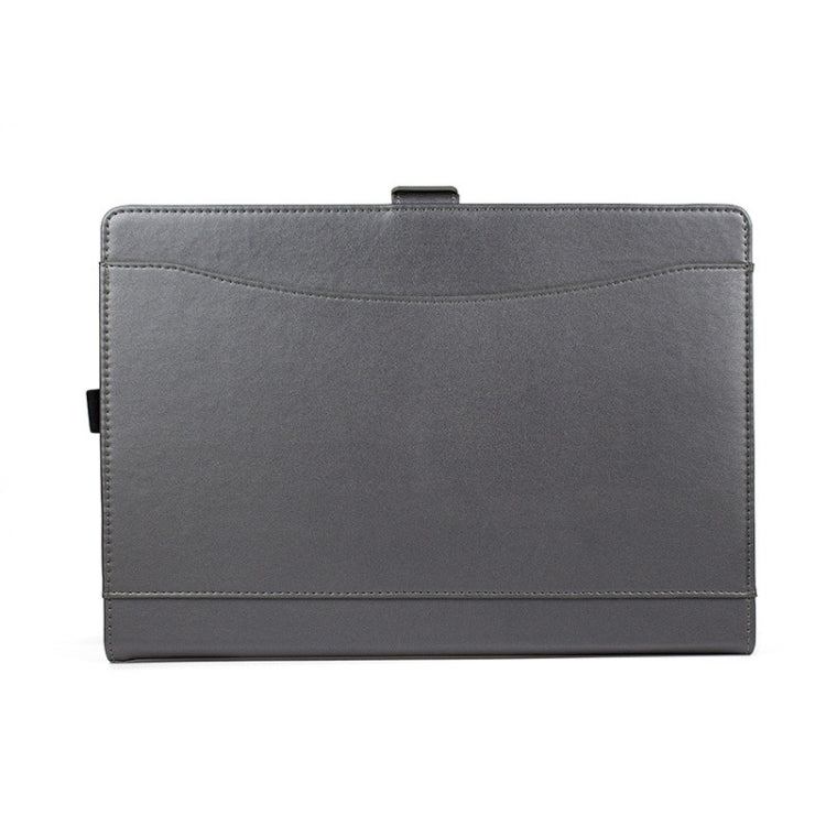 For Microsoft Surface Pro 7 / 7+ Microfiber Lambskin Texture Magnetic Horizontal Flip Leather Case with Pen Slot & Holder — Black