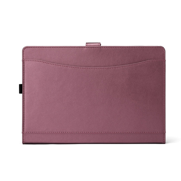 For Microsoft Surface Pro 7 / 7+ Microfiber Lambskin Texture Magnetic Horizontal Flip Leather Case with Pen Slot & Holder — Blue