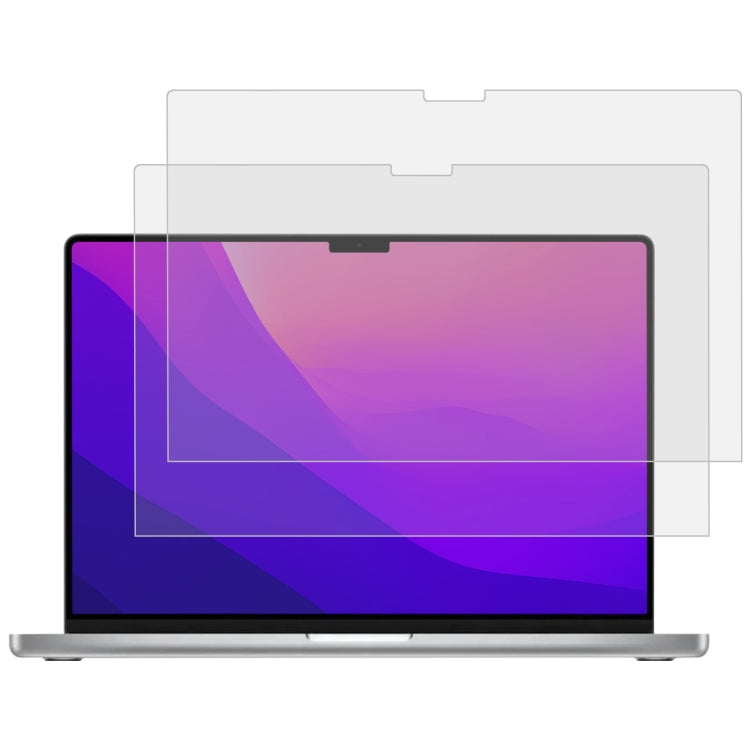 2 PCS 9H Laptop Screen Explosion-proof Tempered Glass Protective Film For MacBook Pro 14.2 inch A2442/14 M5 2025 A3434/M5 2026