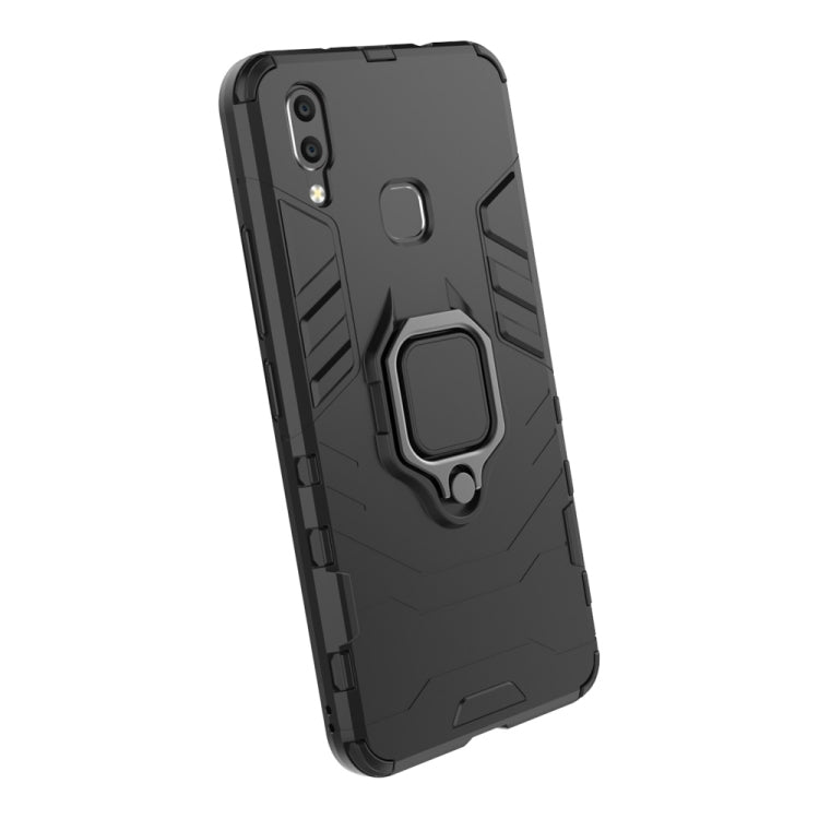 PC + TPU Shockproof Protective Case for Vivo X21, with Magnetic Ring Holder