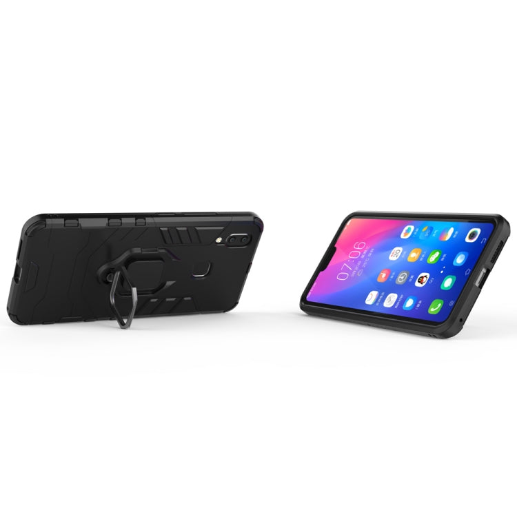 PC + TPU Shockproof Protective Case for Vivo X21, with Magnetic Ring Holder