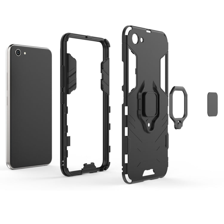 PC + TPU Shockproof Protective Case for Vivo Y83, with Magnetic Ring Holder