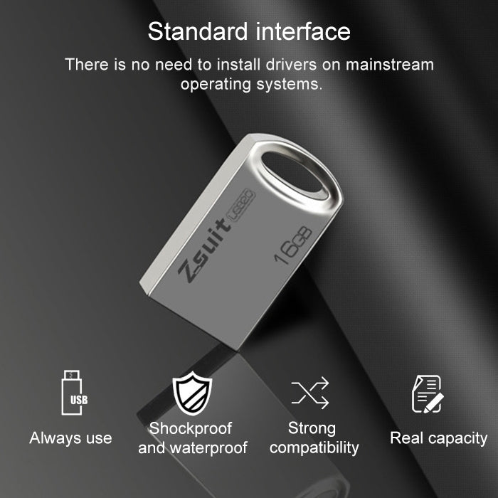 Zsuit 8GB USB 2.0 Mini Metal Ring Shape USB Flash Disk