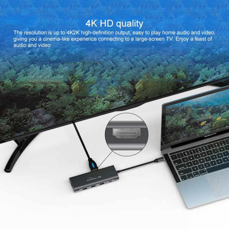 Blueendless 9 In 1 Multi-function Type-C / USB-C HUB Expansion Dock