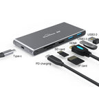 Blueendless 6 In 1 Multi-function Type-C / USB-C HUB Expansion Dock M.2 NGFF Solid State Drive — view 3