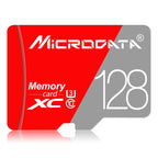 MICRODATA 128GB Class10 Red and Grey TF Memory Card, 128GB — 128GB