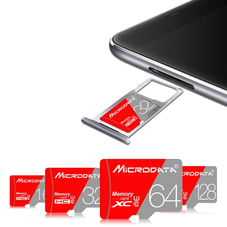 MICRODATA 128GB Class10 Red and Grey TF Memory Card, 128GB — view 3