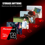 MICRODATA 32GB High Speed U1 Red and Black TF Memory Card