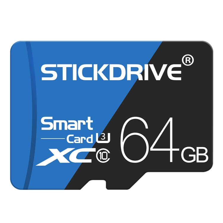 STICKDRIVE 64GB High Speed U3 Blue and Black TF Memory Card