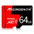 MICRODATA 64GB U3 Red and Black TF Memory Card, 64GB