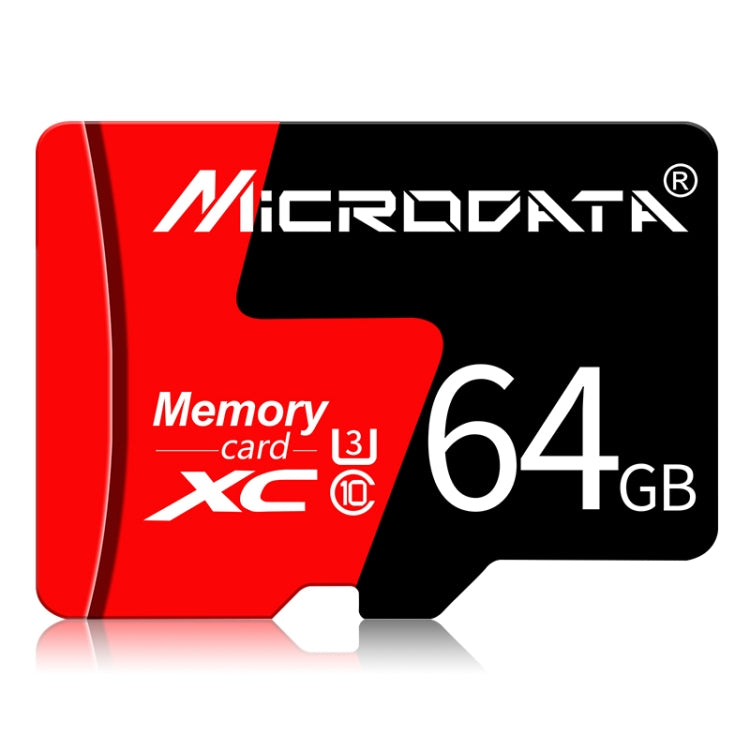 MICRODATA 64GB U3 Red and Black TF Memory Card