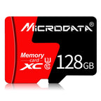 MICRODATA 128GB U3 Red and Black TF Memory Card, 128GB