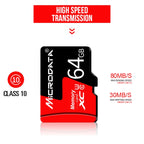 MICRODATA 128GB U3 Red and Black TF Memory Card, 128GB — view 4