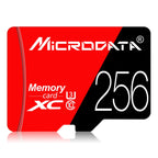 MICRODATA 256GB U3 Red and Black TF Memory Card