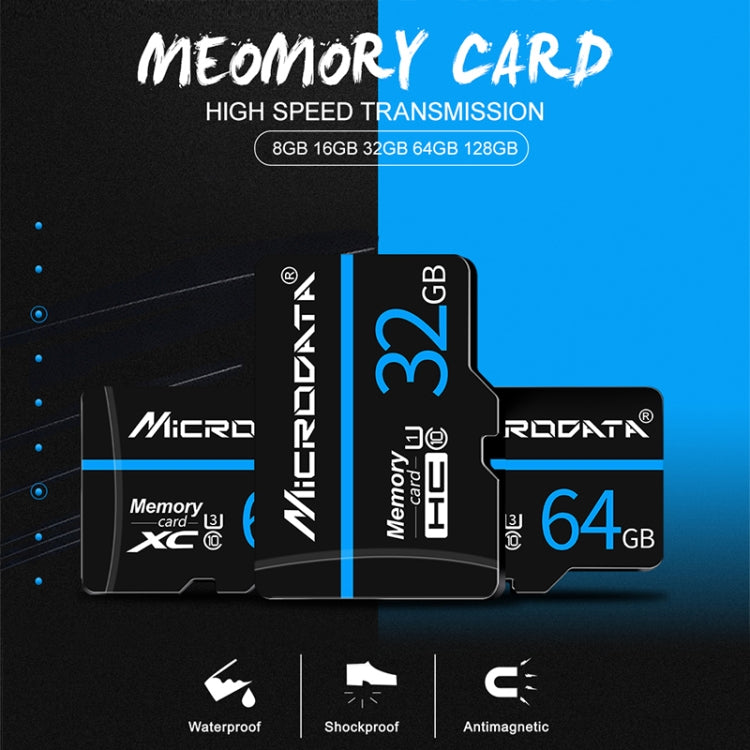 MICRODATA 64GB U3 Blue Line and Black TF Memory Card