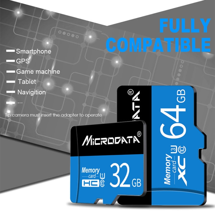 MICRODATA 32GB U1 Blue and Black TF Memory Card