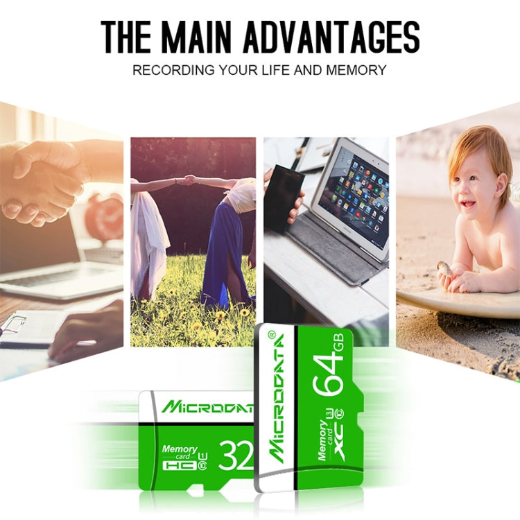 MICRODATA 16GB U1 Green and White TF Memory Card, 16GB — view 4