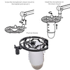 TEYUN T8 Live Microphone Metal Shockproof Bracket