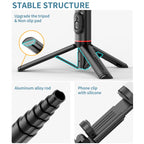 Q12s Bluetooth Remote Control Rotatable Fill Light Tripod Selfie Stick
