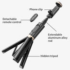 Q12 Hidden Design Reinforced Bluetooth Remote Control Tripod Selfie Stick