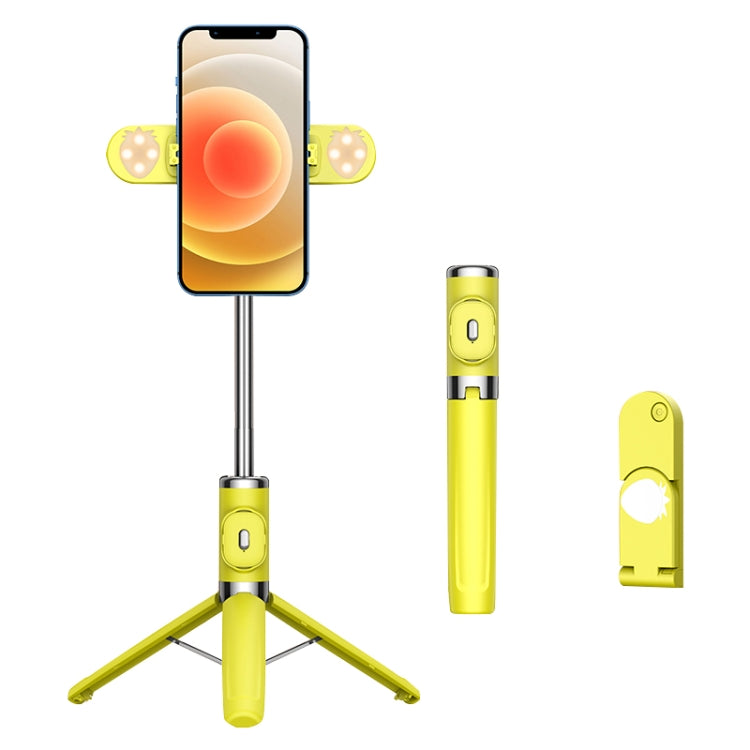 Bluetooth Remote Control Dual Fill Light Tripod Selfie Stick — Dual Fill Light (Red)