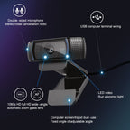 Logitech C920e HD Pro Webcam Widescreen Video Chat Recording USB Smart 1080P Web Camera