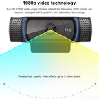 Logitech C920e HD Pro Webcam Widescreen Video Chat Recording USB Smart 1080P Web Camera